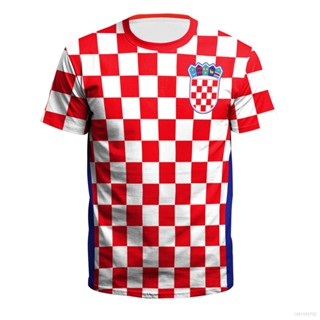 เสื้อยืดแขนสั้นลําลอง คอกลม พิมพ์ลาย Croatia No.18 พลัสไซซ์ แฟชั่นสตรีท