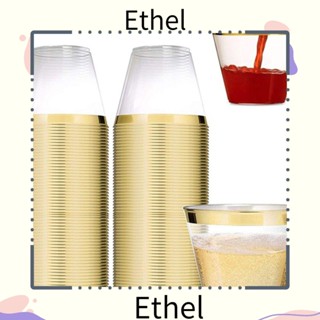 Ethel1 ถ้วยพลาสติกใส 10 20 30 ชิ้น สําหรับปาร์ตี้วันเกิด ไวน์