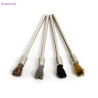 Maurcey แปรงปากกาลวด ก้านยาว 100 มม. สําหรับทําความสะอาด กําจัดสนิม TH