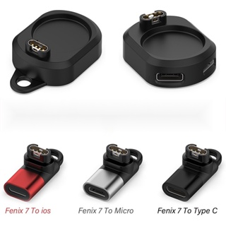 อะแดปเตอร์ชาร์จ Type C Micro ios USB สําหรับ Garmin Fenix 7 6 5 Vivoactive 3 4 4s Venu 2 2S Forerunner 745