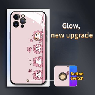 เคสโทรศัพท์มือถือกระจก ลายแมวสีชมพู มีไฟกระพริบ LED สําหรับ apple iPhone 14Promax 14Plus 13Promax 12ProMax 7plus 8plus XR XS X XSMAX 11ProMax 11pro