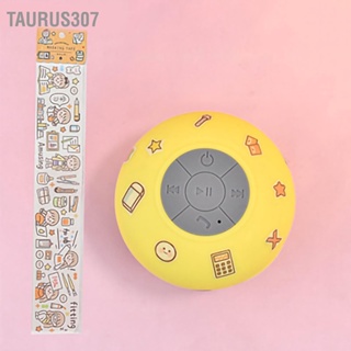 Taurus307 ลำโพงบลูทู ธ อาบน้ำกันน้ำลำโพงไร้สายขนาดเล็กพกพากันน้ำพร้อมถ้วยดูดสำหรับห้องน้ำ