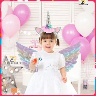 พร้อมส่ง Unicorn Clothing Accessories Angel Wings Children&amp;#39;s Unicorn Birthday Party Wings Kids Clothing Accessories Performance ...th