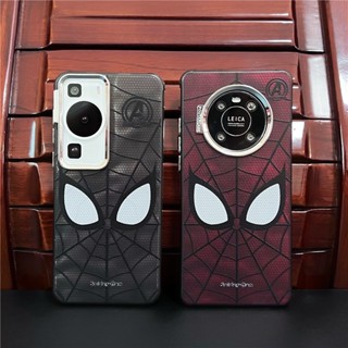 Black&amp;Red Spider-man Dual layer Acrylic เคส for Huawei P60 Pro P50 Pro Mate40pro Mate50pro Nova9 SE Nova10 Pro เคสกันกระแทก