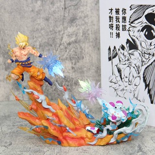 Sqt โมเดลฟิกเกอร์ ดราก้อนบอล Son Goku vs Frieza Super Saiyan ของเล่น ของสะสม สําหรับเด็ก