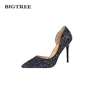 %Bigtreeรองเท้าส้นสูง9.5ซม.แฟชั่นสําหรับผู้หญิง868-8W1D2