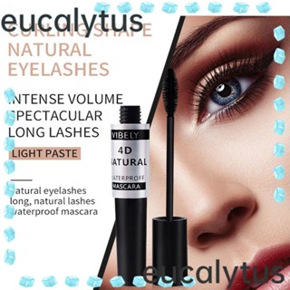 Eucalytus1 4D , เครื่องมือแต่งตา ใยไหม กันน้ํา, ส่วนต่อขยายดวงตา วอลลุ่ม สีดําธรรมชาติ ผู้หญิง ความงาม