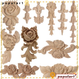 Popular อุปกรณ์แกะสลักมุมประตู ลายดอกไม้ ไม่เพ้นท์สี สําหรับตกแต่งบ้าน