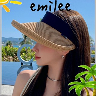 EMILEE หมวกฟาง กันแดด เหมาะกับเดินชายหาด สําหรับผู้หญิง