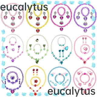 Eucalytus1 สร้อยข้อมือ จี้ลูกปัดไข่มุก รูปหัวใจ ของขวัญวันเกิด สําหรับเด็กผู้หญิง