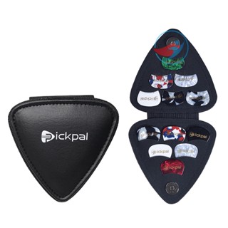 Pickpal กระเป๋าหนัง สําหรับใส่ปิ๊กกีตาร์อะคูสติก กีตาร์ไฟฟ้า 12 ชิ้น