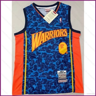 เสื้อกีฬาแขนกุด ลายพราง NP2 NBA Jersey Golden State Warriors x BAPE No.93 พลัสไซซ์