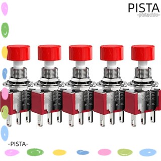 PISTA สวิตช์โยก ขนาดเล็ก 2A 250V 3 Pin 5A 120V สีแดง สําหรับ PS-102 DS-612 5 ชิ้น