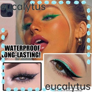 Eucalytus1 สติกเกอร์อายไลเนอร์ 2 in 1 กันน้ํา ใช้ซ้ําได้ พร้อมขนตาปลอม ติดทนนาน มีกาวในตัว