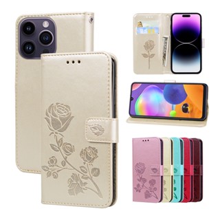 เคสโทรศัพท์หนัง ฝาพับ ลายดอกกุหลาบ พร้อมช่องใส่บัตร สําหรับ Huawei Honor X7 4G 50 SE X8 4G X30i 50 SE 50 10X Lite Nova 9 SE 8i Y70 Plus