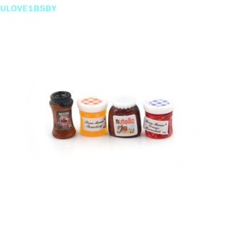 Ulove1bsby แยมกาแฟจิ๋ว 1:12 สําหรับตกแต่งบ้านตุ๊กตา 4 ชิ้น ต่อชุด