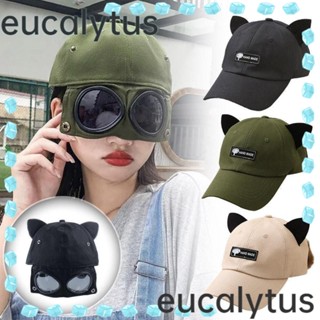 Eucalytus1 หมวกเบสบอล หมวกฮิปฮอป บวก และลบ สองแบบ ใส่แว่นกันแดดสตรีท