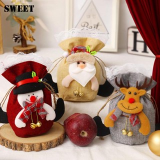 Creative Christmas Gift Bag Christmas Velvet Bag Christmas Eve Candy Box Christmas Flannelette Bundle Pocket Stockings New