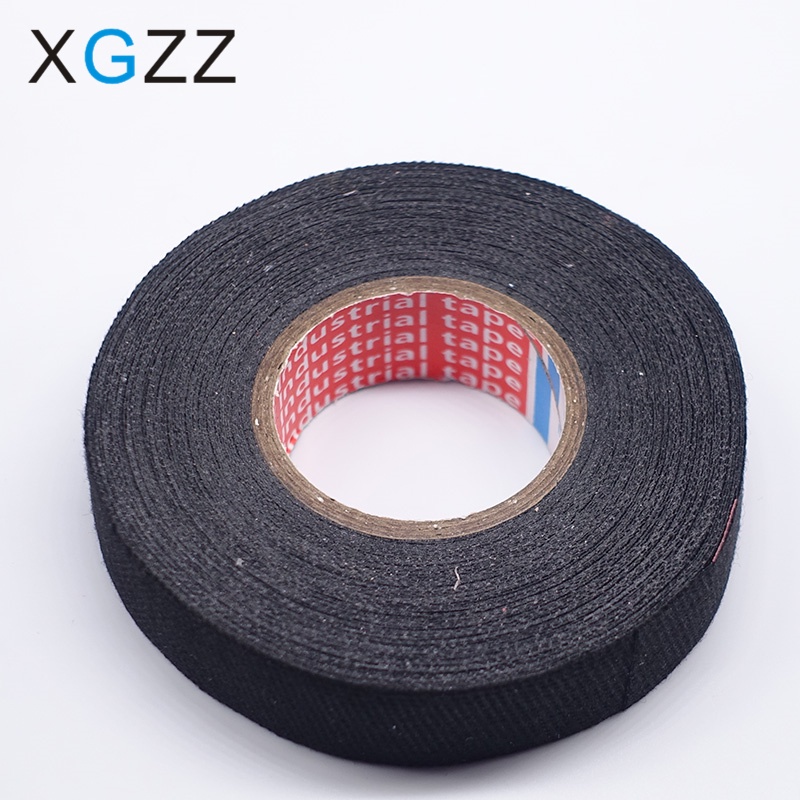 1pcs 19mmx15M รถ Auto สายไฟ Flannel กาว Felt เทปสีดําผ้าเทปคุณภาพสูงรถ-จัดแต่งทรงผม