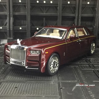 โมเดลรถยนต์ 1: 24 Rolls-Royce Phantom โลหะผสม ของเล่นสําหรับเด็ก