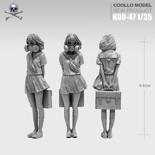 9.9 เหนื่อยมากโมเดลทหารนักเรียนหญิง เรซิน 1/35 (บอดี้ไวท์) KOO-47 KY1O