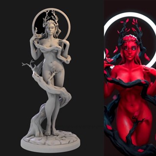 9.9 เหนื่อยมากSuccubus โมเดลเรซิ่นจิ๋ว GK สีขาว 3d สเกล 1/35 24 18 JIT9