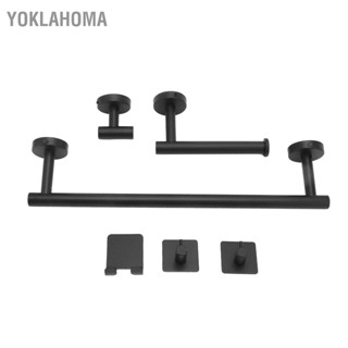 YOklahoma ราวแขวนผ้าสแตนเลสเคลือบสีดำกันสนิมห้องน้ำราวแขวนผ้าเช็ดตัวสำหรับห้องครัวซักรีด