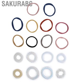 Sakurabc Coil Hair Ties Plastic Material Lightweight Comfortable To