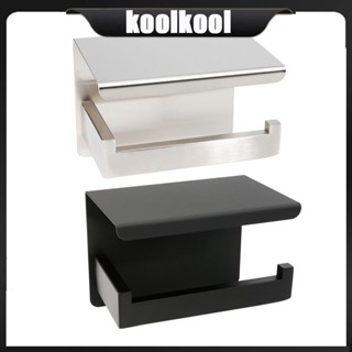 Kool ที่ใส่ม้วนกระดาษทิชชู่ สเตนเลส แบบติดผนัง พร้อมถาดวางม้วนกระดาษทิชชู่ สําหรับห้องครัว ห้องน้ํา