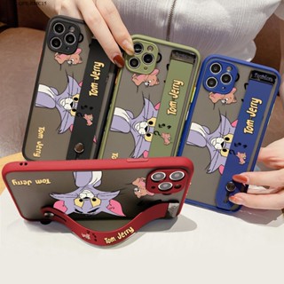 Realme C25 C25S C15 C12 C11 C2 C3 XT Pro 2 3 2021 เคสเรียวมี สำหรับ Case Cute Cat Mouse เคส เคสโทรศัพท์ เคสมือถือ Wristband Clear Cases