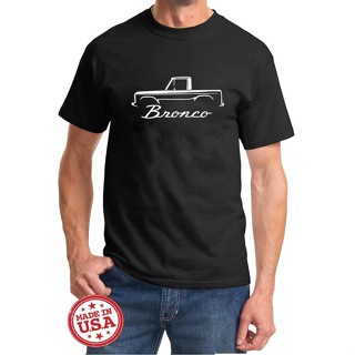 196677 เสื้อยืด พิมพ์ลายรถบรรทุก Ford Bronco Half Cab สไตล์คลาสสิก