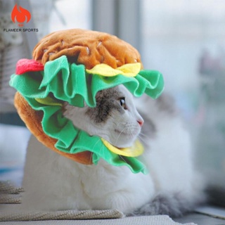 [Lzdzlx1] หมวกแฮมเบอร์เกอร์ คอสเพลย์ แบบนิ่ม สําหรับสัตว์เลี้ยง สุนัข แมว