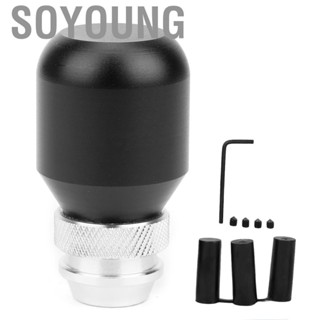 Soyoung Shift Knob Adapter  Aluminum Alloy SK003 Telescopic Gear Universal Adjustable Frosted Black Upgrade Short Stick Head