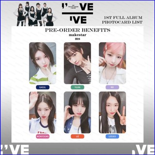 โปสการ์ดรูปภาพ GP1 IVE makestar ms LOMO Yujin Gaeul Wonyoung LIZ Rei Leeseo PG1 6 ชิ้น ต่อชุด