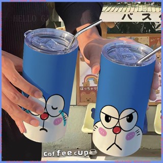 🥤Animation Peripheral Limited Water Cup🥤กระติกน้ําร้อนสเตนเลส ลายการ์ตูนโดราเอมอน แบบพกพา คุณภาพสูง สําหรับสํานักงาน