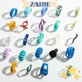 Zaijie24 แหวนเพ้นท์มือ เครื่องประดับ ของขวัญ สําหรับผู้หญิง ผู้ชาย สีม่วง