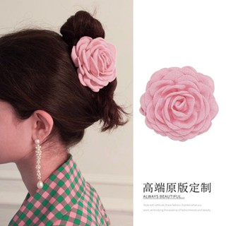 Advanced flower grip femininity simple hairpin female head plate shark clip headdress hairpin in summer