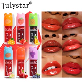 Julystar Fruit ลิปกลอมอยซ์เจอไรเซอร์ลิควิดลิปสติกลิปสติกกันน้ำติดทนนาน Water Non-stick Cup Lip Glaze nuuo