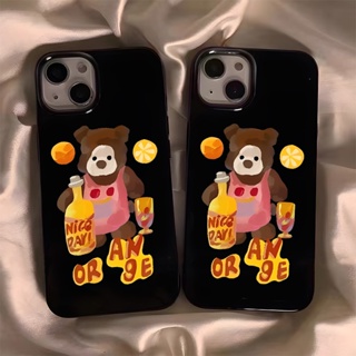 เคสโทรศัพท์มือถือซิลิโคน TPU นิ่ม กันกระแทก ลายหมีน่ารัก สําหรับ IPhone 14 13 12 11 Pro XS Max X XR 7 + 8 Plus