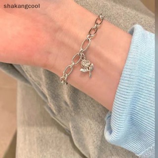 Shakangcool สร้อยข้อมือโซ่ จี้ดอกกุหลาบ สไตล์เกาหลี เรียบง่าย เครื่องประดับแฟชั่น สําหรับผู้หญิง งานแต่งงาน ปาร์ตี้ ของขวัญ SGL