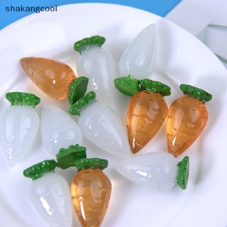 Shakangcool จี้เรซิ่น รูปแครอทจําลอง เรืองแสง แฮนด์เมด diy สําหรับทําเครื่องประดับ สร้อยคอ สร้อยข้อมือ 5 ชิ้น