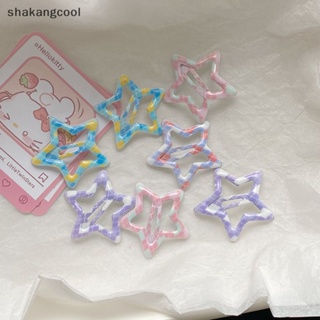 Shakangcool กิ๊บติดผม รูปดาวห้าแฉก สีแคนดี้ น่ารัก สไตล์ฮาราจูกุ สําหรับผู้หญิง 2 ชิ้น SGL