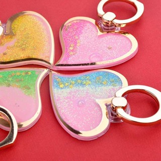 Love Heart Pattern Liquid Quicksand Phone Holder Ring Buckle Bracket Clearance sale