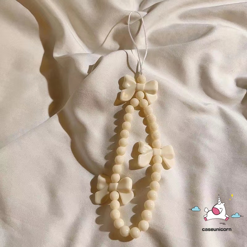 เครื่องประดับ พวงกุญแจ จี้ลูกปัดไข่มุก อะคริลิค รูปผีเสื้อ สีดํา เหมาะกับของขวัญ สําหรับห้อยโทรศัพท์มือถือ - รูปที่ 3