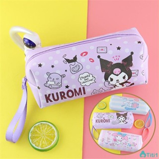 Sanrio Pen Bag Single Layer Pu Pencil Cases Learning Tool Storage Bag Class Supplies Pencil Storage Bag Pen Case TH1. กระเป๋าใส่ดินสอ