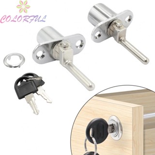 【COLORFUL】Chrome Plated Garage Door Cabinet Locks with Keys - High-Quality Door Lock Ensur