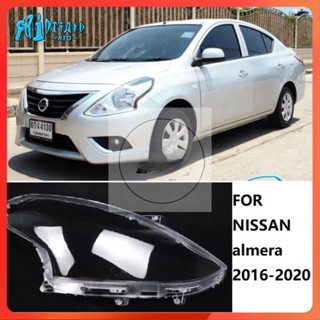 Rto เลนส์ฝาครอบไฟหน้ารถยนต์ แบบเปลี่ยน สําหรับ Nissan Almera 2016 2017 2018 2019 2020 1 คู่