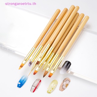 Strongaroetrtu แปรงปากกาเพ้นท์เล็บเจล UV สําหรับตกแต่งเล็บ DIY