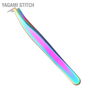 Yagami Stitch Lash Extensions Tweezer Stainless Steel High Precision L Angled Tips Colorful Volume