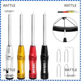 Wattle ประแจขันซี่ล้อรถจักรยาน อะลูมิเนียมอัลลอย อเนกประสงค์ สีดํา แดง สําหรับรถจักรยานเสือภูเขา